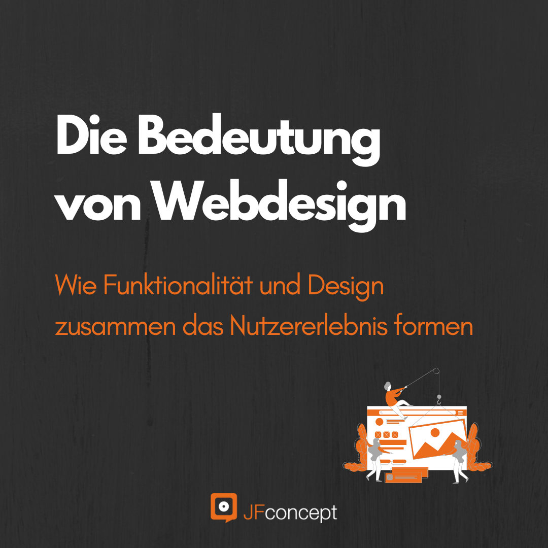 Beitragsbild mit der Überschrift "Die Bedeutung von Webdesign"